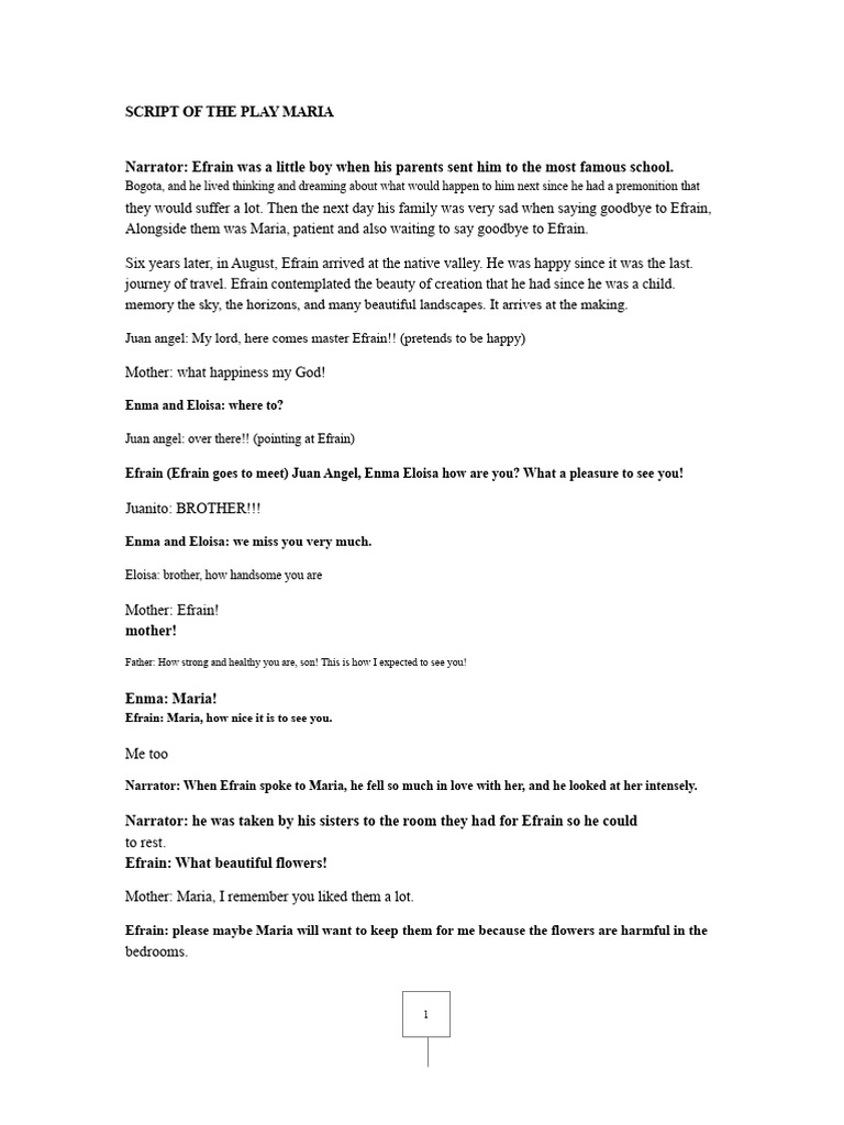 Script of The Play Maria | PDF