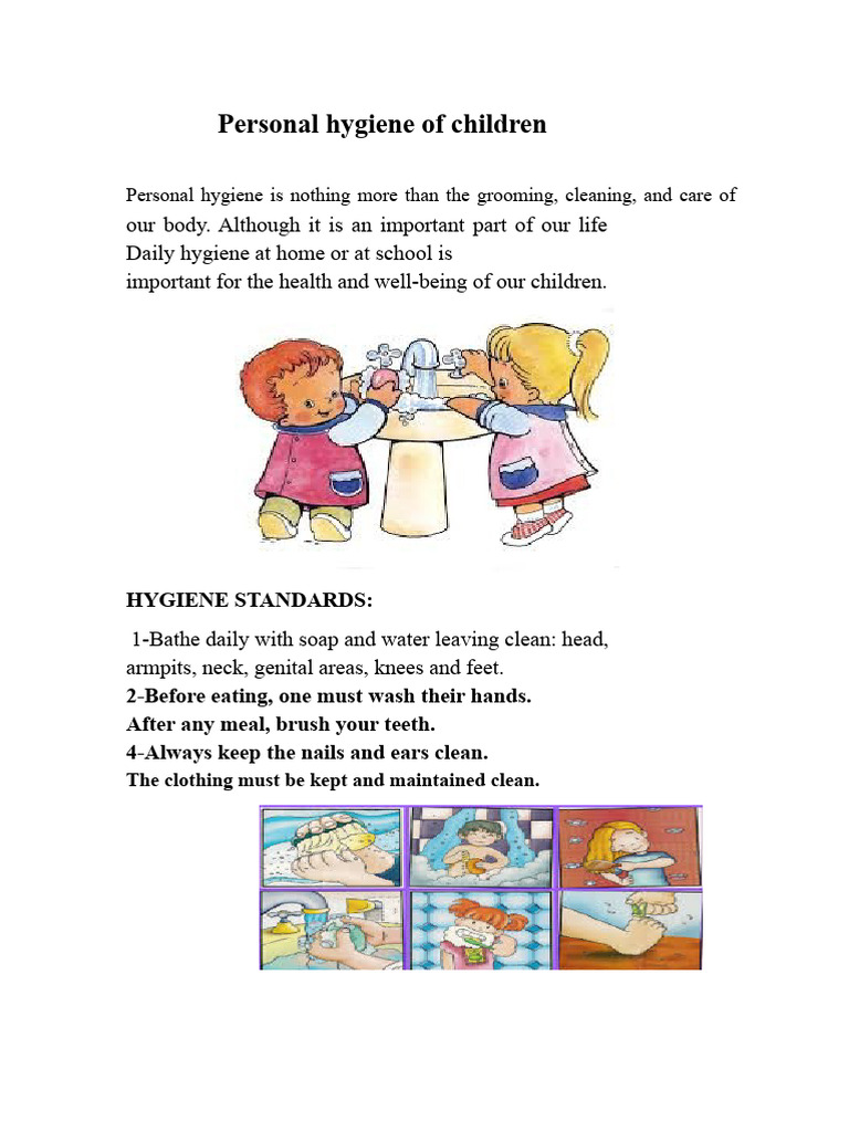 The Personal Hygiene of Children | PDF