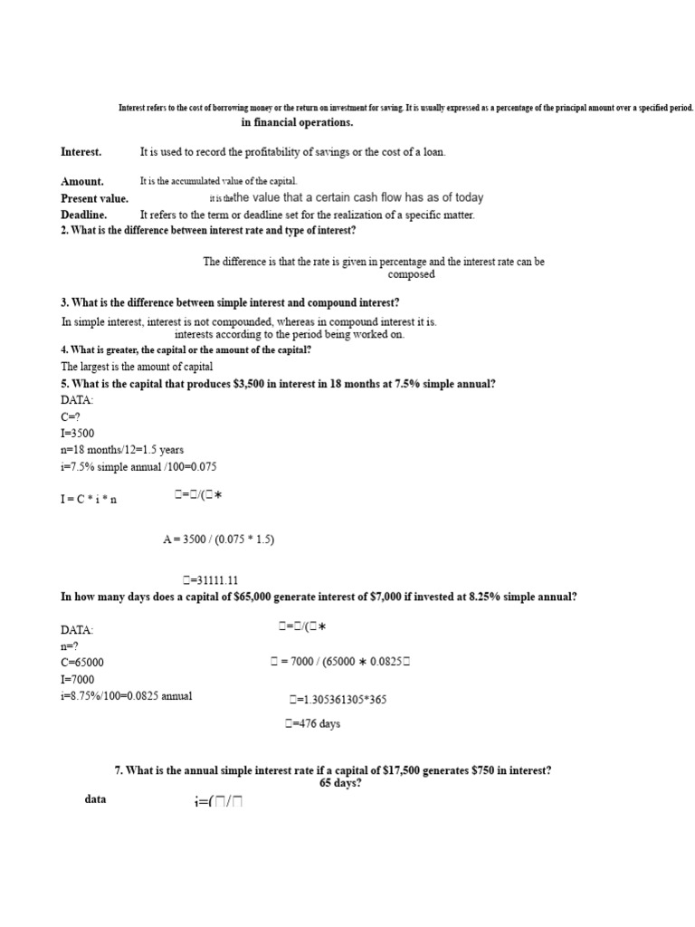 Understanding Simple and Compound Interest | PDF | Interest | Compound ...