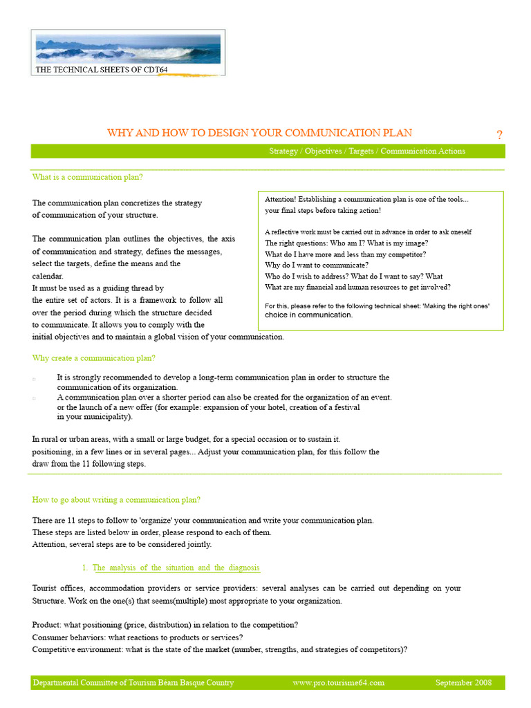 Design Your Effective Communication Plan | PDF | Communication | Target ...