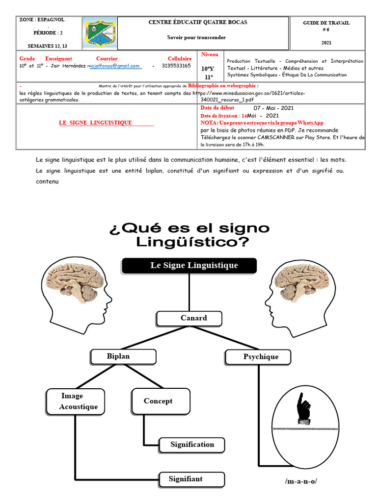 Comprendre le Signe Linguistique | PDF | Linguistique | Dialecte