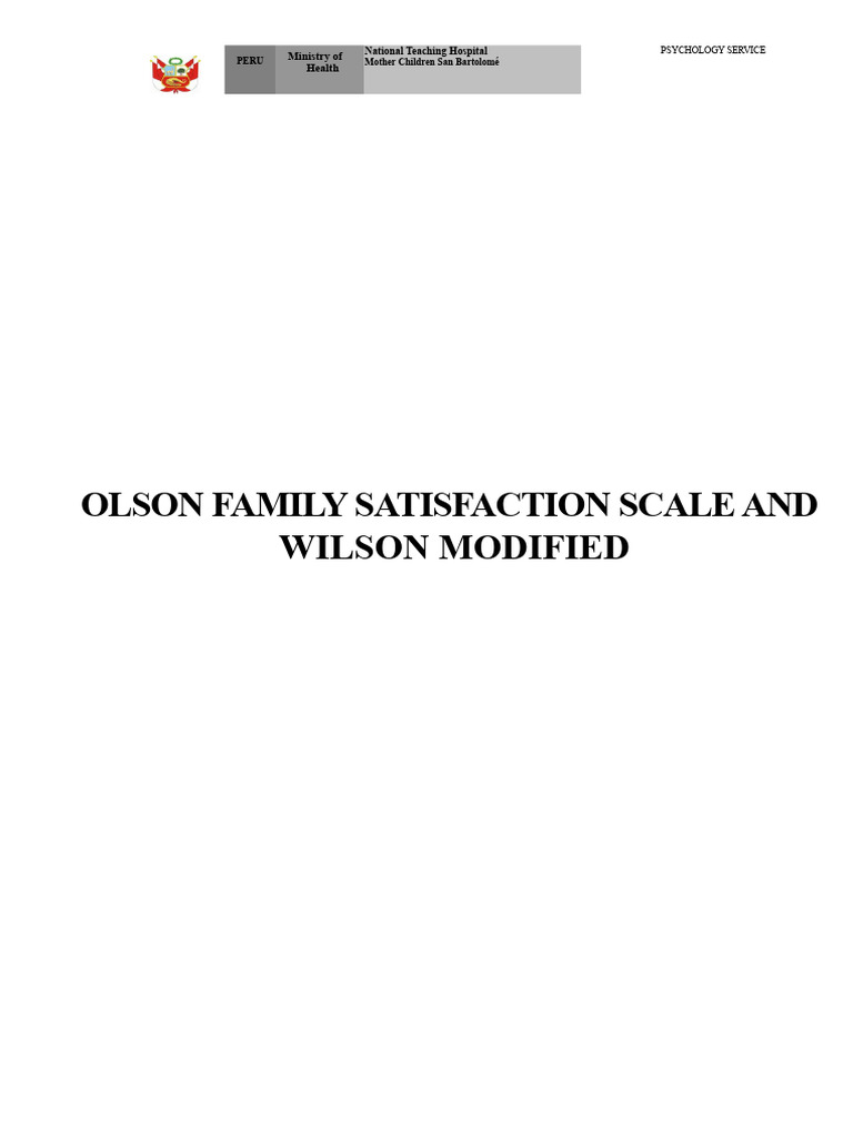 Family Satisfaction Scale Overview | PDF | Validity (Statistics ...
