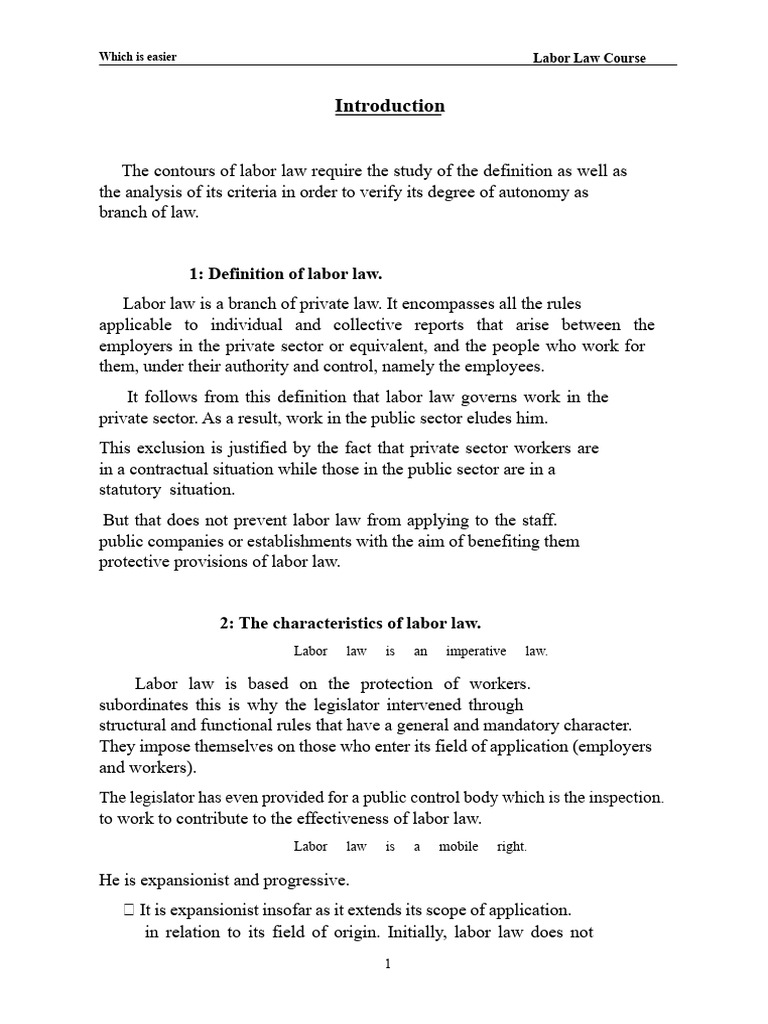 Overview of Labor Law Principles | PDF | Employment | Labour Law