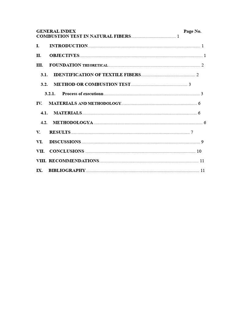 Combustion Test for Natural Fibers | PDF | Textiles | Fibers