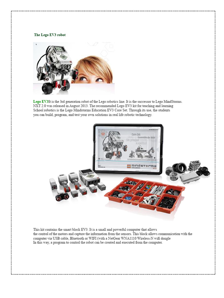 Overview of Lego EV3 Robot Components | PDF