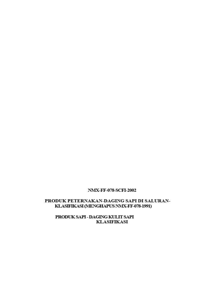 Standar Daging Sapi | PDF