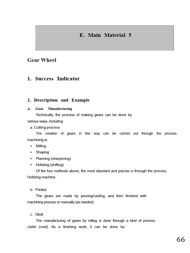 Gear Manufacturing Techniques Explained | PDF | Gear | Machining
