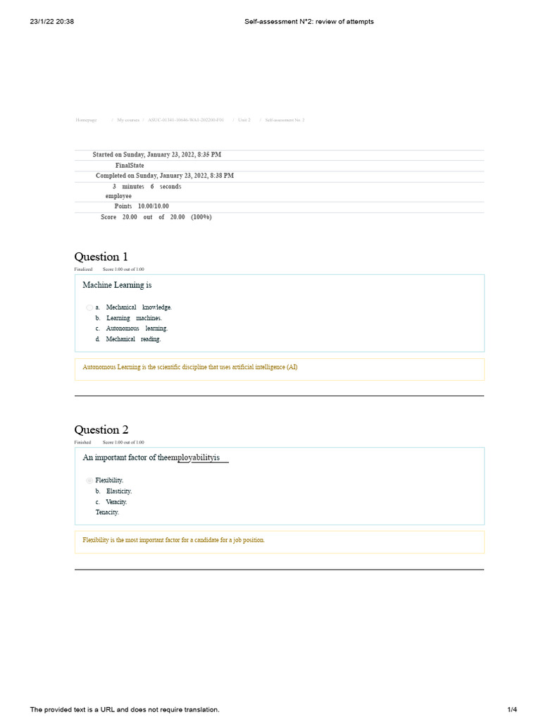 Self-Assessment No. 2 | PDF | Critical Thinking | Skill