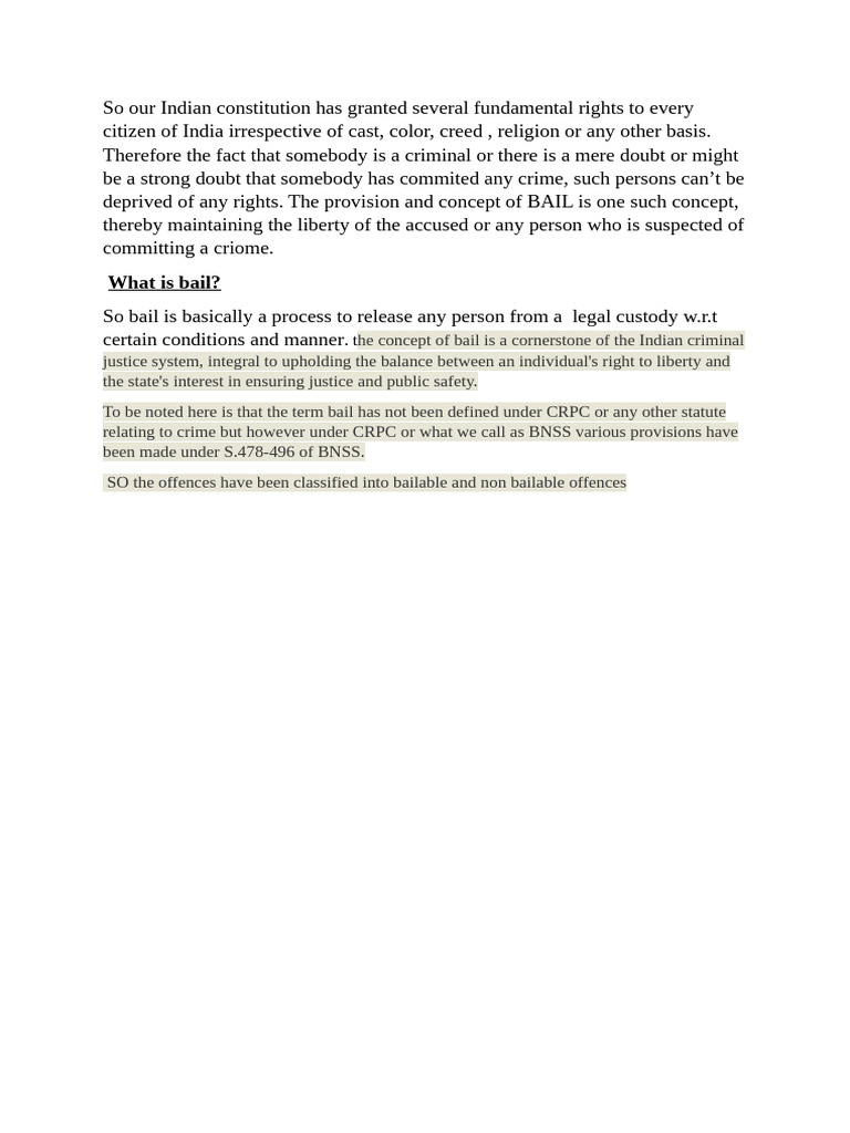 Bail Jurisprudence in India | PDF | Bail | Legal Action