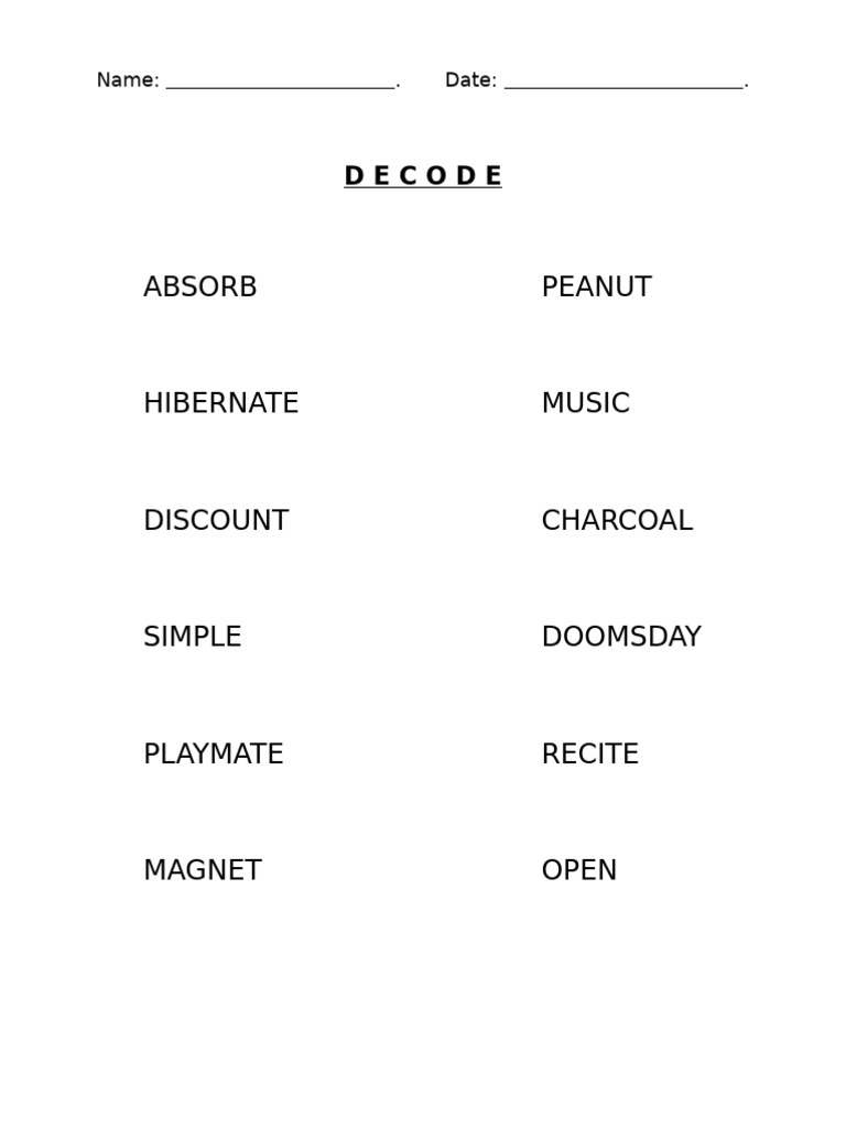 Word List for Creative Projects | PDF