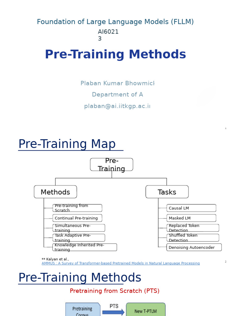 Pre-Training Techniques for Language Models | PDF | Machine Learning ...
