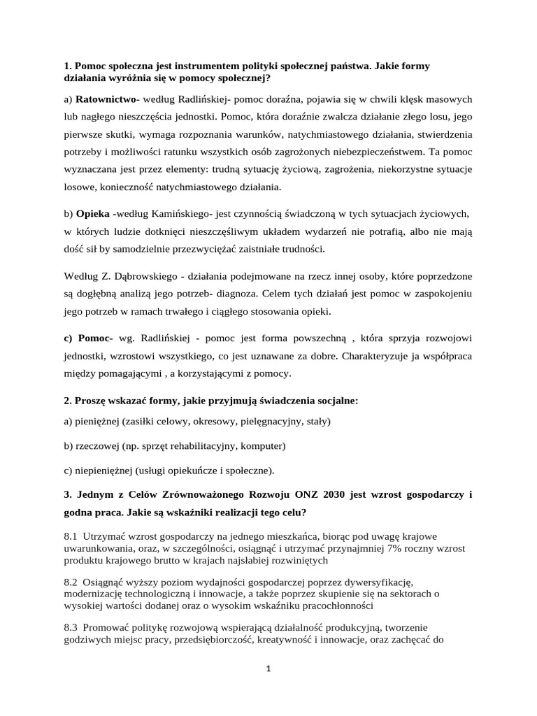 Polityka Zatrudnienia I Rynku Pracy - Hasła Na Egzamin | PDF