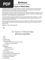 16 Types of Media Bias - AllSides2023 | PDF | Adjective | Bias