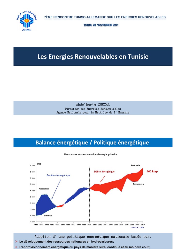 Plan Solaire et Énergies Renouvelables en Tunisie | PDF | Univers ...