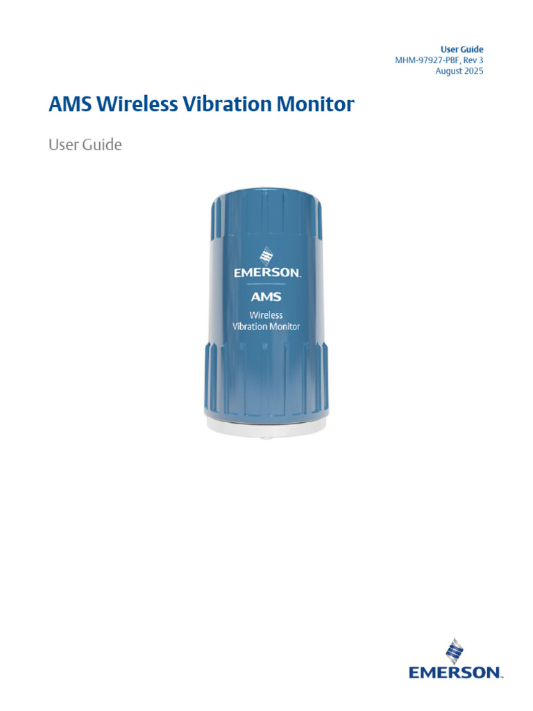 AMS Wireless Vibration Monitor Guide | PDF | Dangerous Goods | Computer  Network