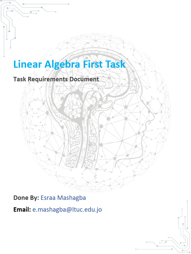 Linear Algebra Task: Matrix Operations Guide | PDF