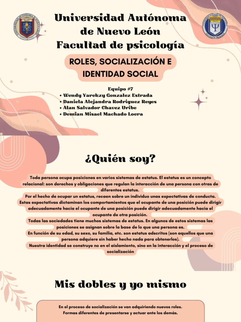 Roles y Socialización en la Identidad Social | PDF | Comportamiento ...