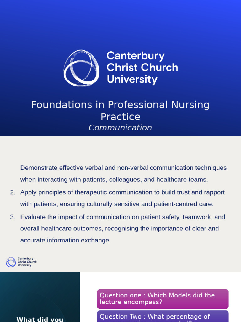 Effective Communication in Nursing | PDF