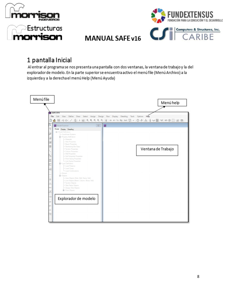 Primera Parte Manual SAFE 2016 - Software de Análisis | PDF | Informática