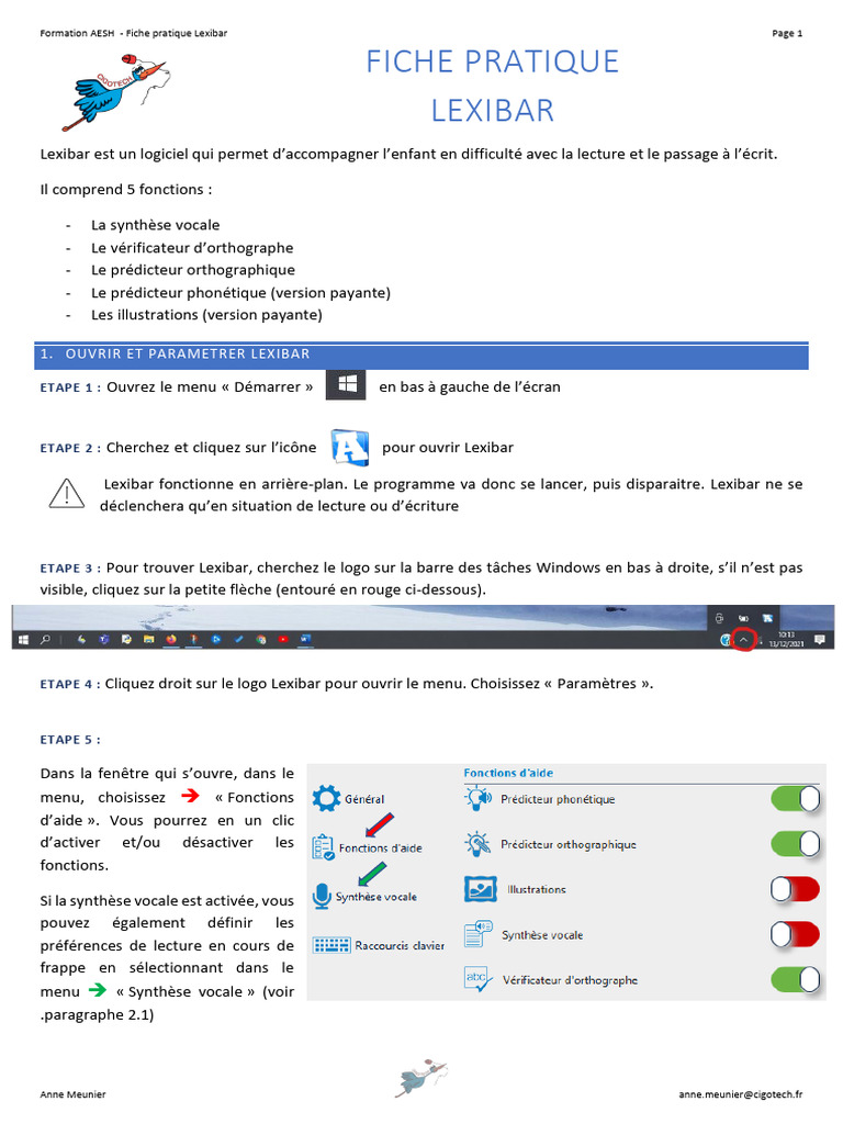Guide d'utilisation du logiciel Lexibar | PDF | Synthèse vocale ...