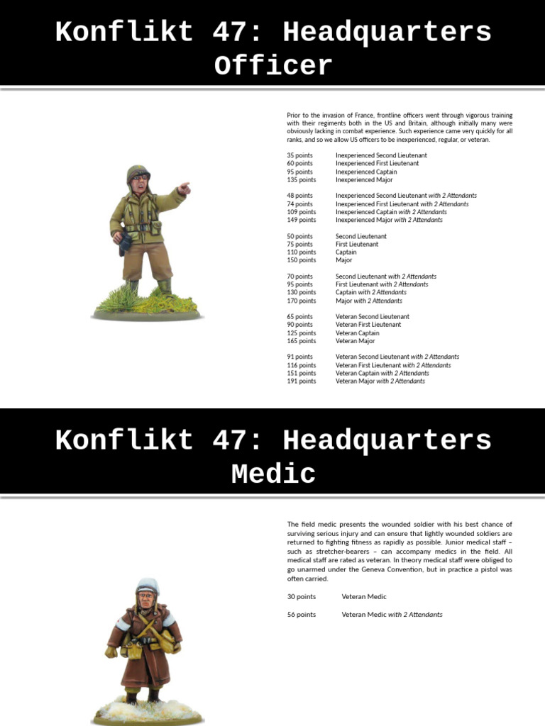 Konflikt 47: Officer and Infantry Roles | PDF | Infantry | Sniper