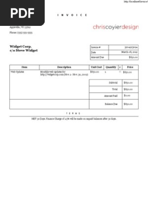 Editable Invoice