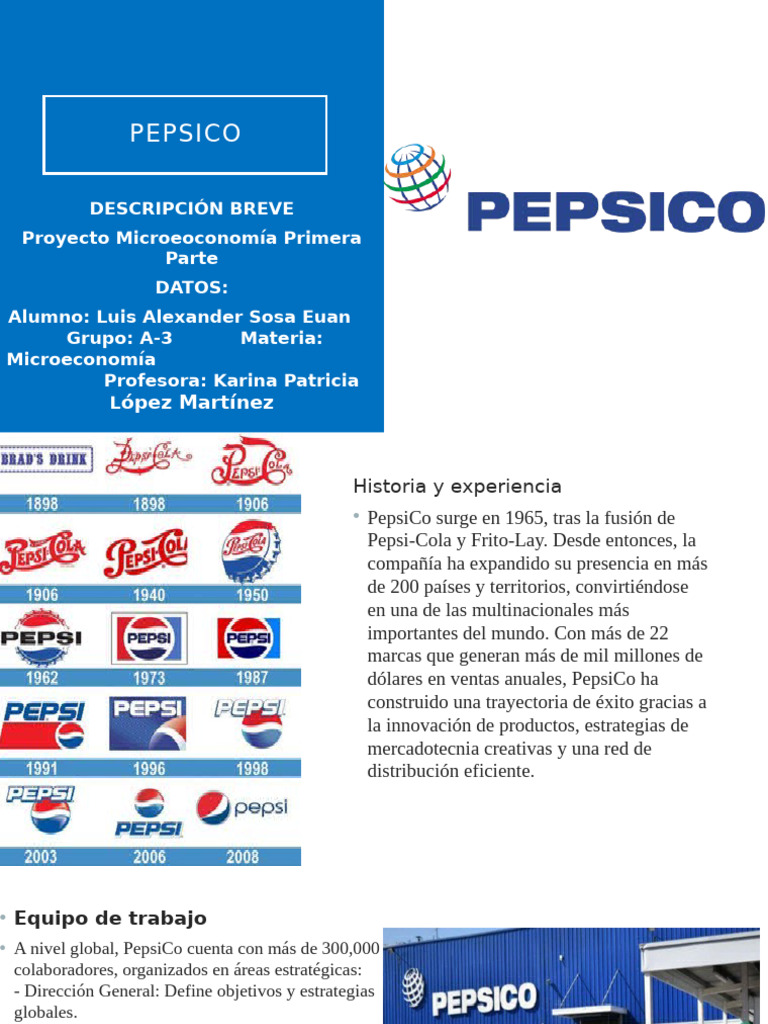 PepsiCo: Historia y Estrategias Clave | PDF | Pepsi Co | Economias