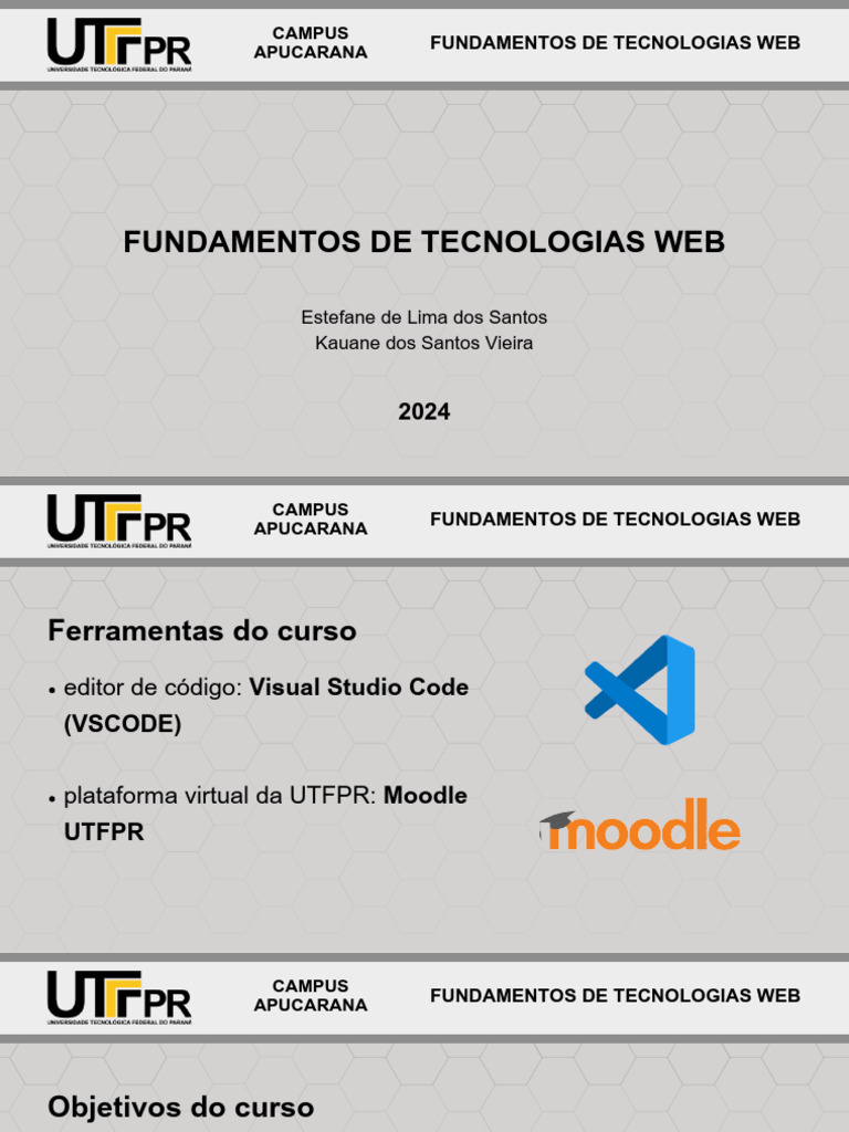 Fundamentos de Tecnologias Web: HTML e CSS | PDF | Html | Rede mundial ...