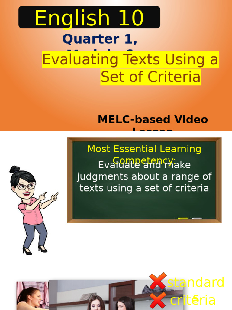 Evaluating Texts: Criteria Guide | PDF | Adverb | Verb