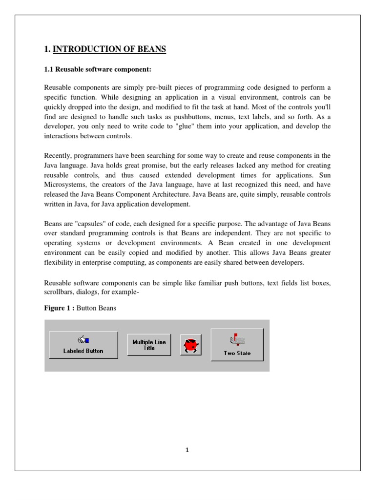 Beans Charu Jain | PDF | Enterprise Java Beans | Java (Programming ...