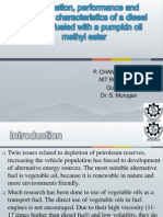 Combustion, Performance and Emission Characteristics of A Diesel Engine Fueled With A Pumpkin Oil Methyl Ester