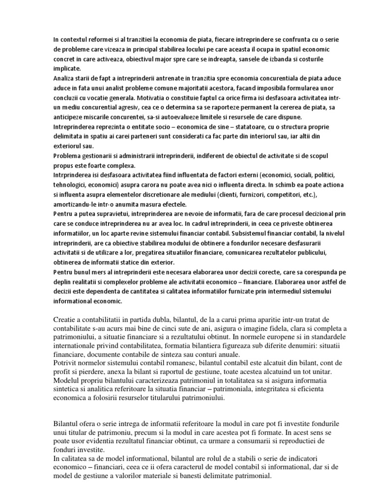 Intocmirea Bilantului Contabil | PDF
