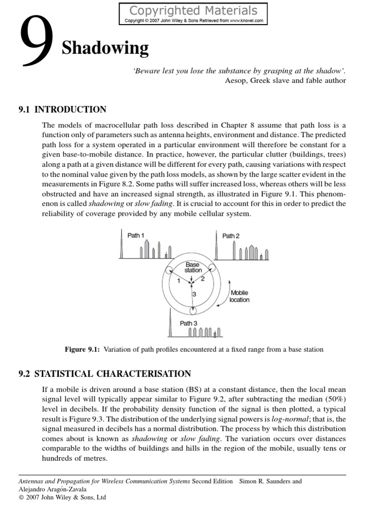 Shadowing Effects in Wireless Coverage | PDF | Radio Propagation ...