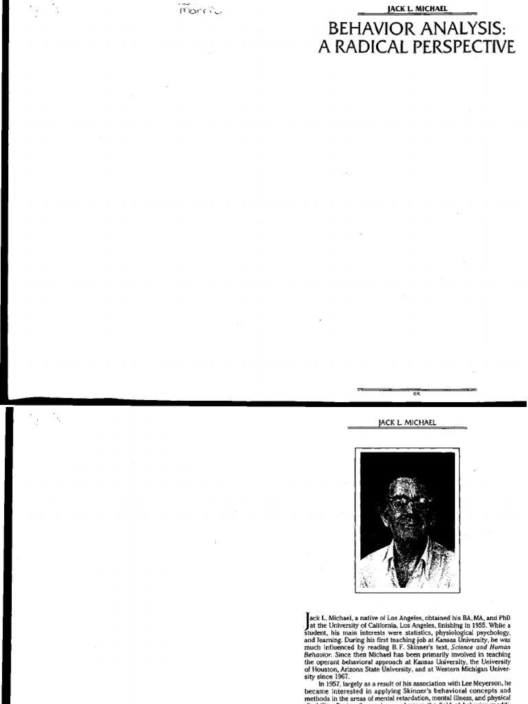 Radical Behavior Analysis Overview | PDF | Reinforcement | Behaviorism