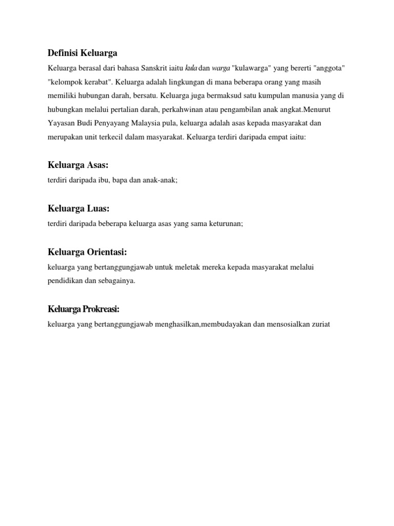 Definisi Keluarga Pdf