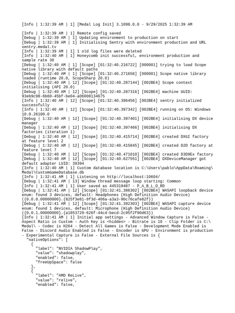Medal Log Initialization Report | PDF | Computing | Computer Architecture