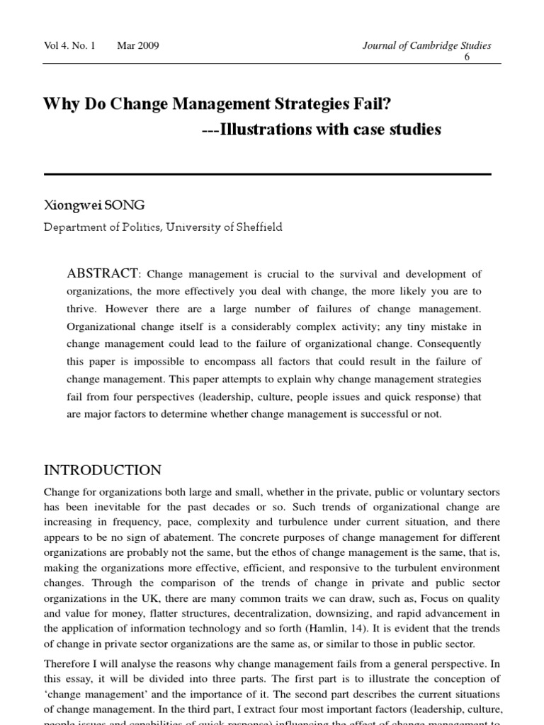Change Management | PDF
