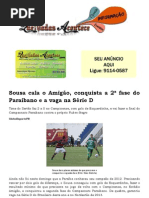 Sousa cala o Amigão, conquista a 2ª fase do Paraibano e a vaga na Série D