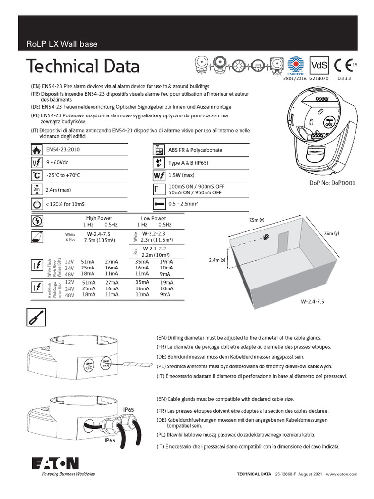 RoLP LX Wall Base Technical Manual | PDF