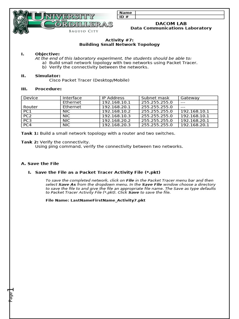 Build Network Topology with Packet Tracer | PDF