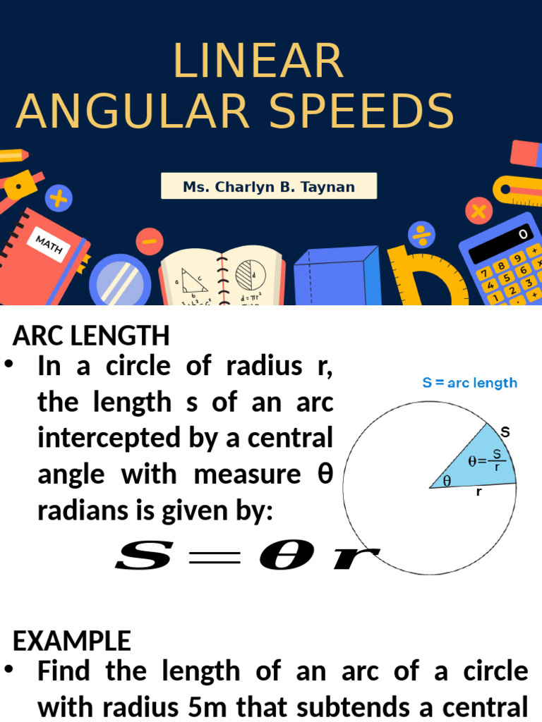 Angular and Linear Speed Calculations | PDF | Angle | Circle