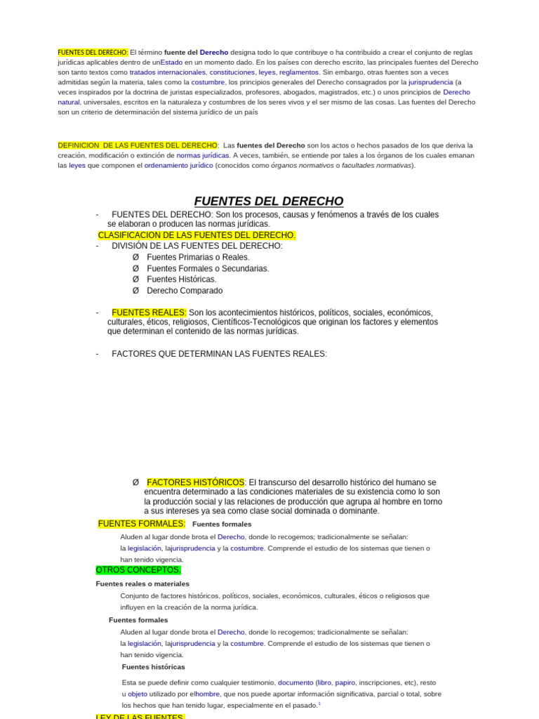 Fuentes Del Derecho | PDF | Fuentes del derecho | Caso de ley