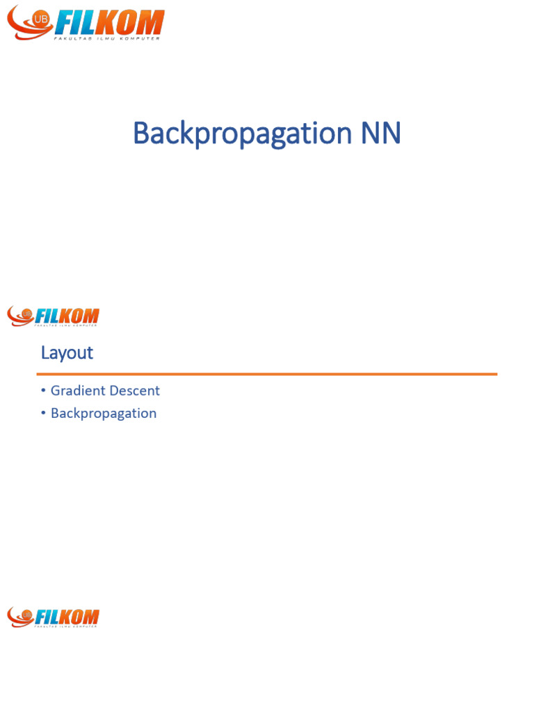 Backpropagation dan Gradient Descent NN | PDF
