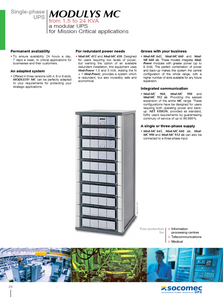 Modulys MC From 1.5 To 24 Kva | PDF | Computing | Electrical Engineering