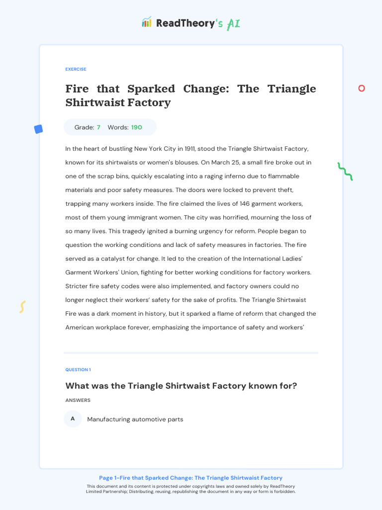 Triangle Shirtwaist Fire: Catalyst for Reform | PDF | Fires | Man Made ...