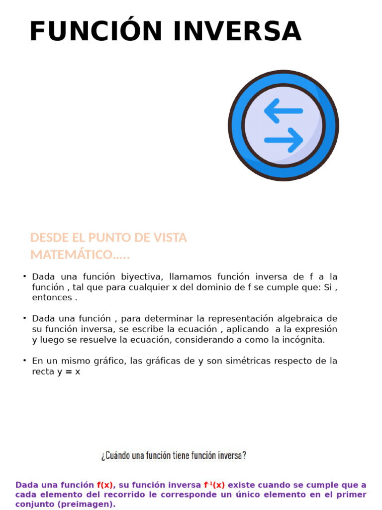 Función Inversa: Definición y Ejemplos | PDF | Función (Matemáticas ...