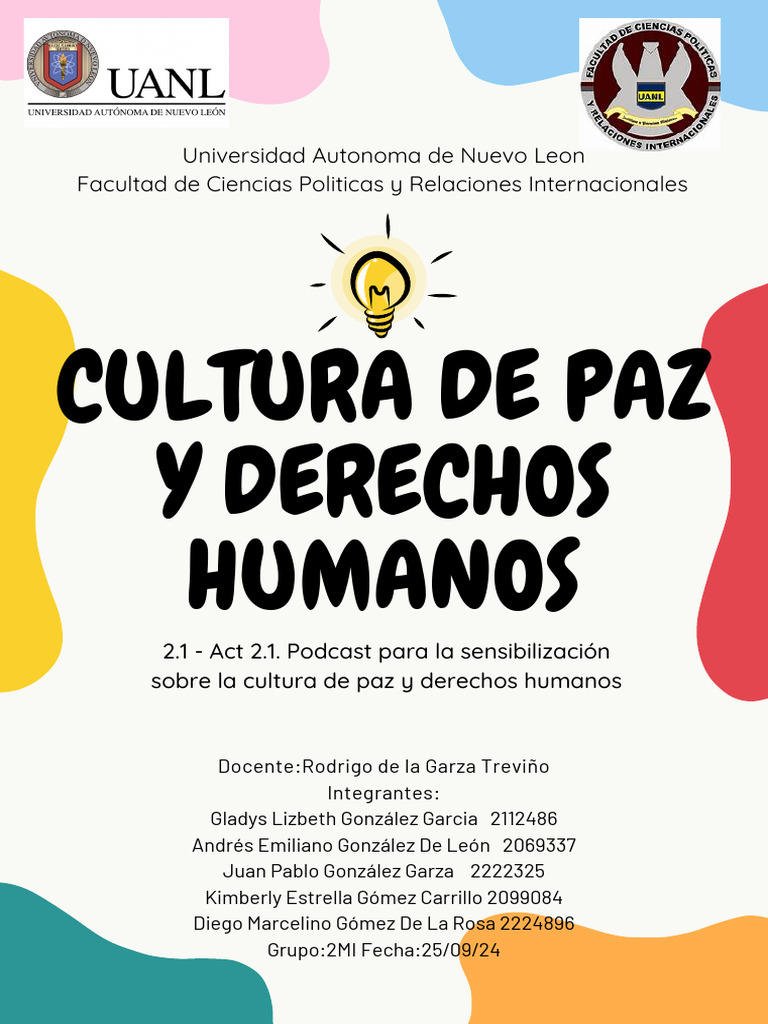 Cultura de Paz y Derechos Humanos en México | PDF | Derechos humanos | Paz