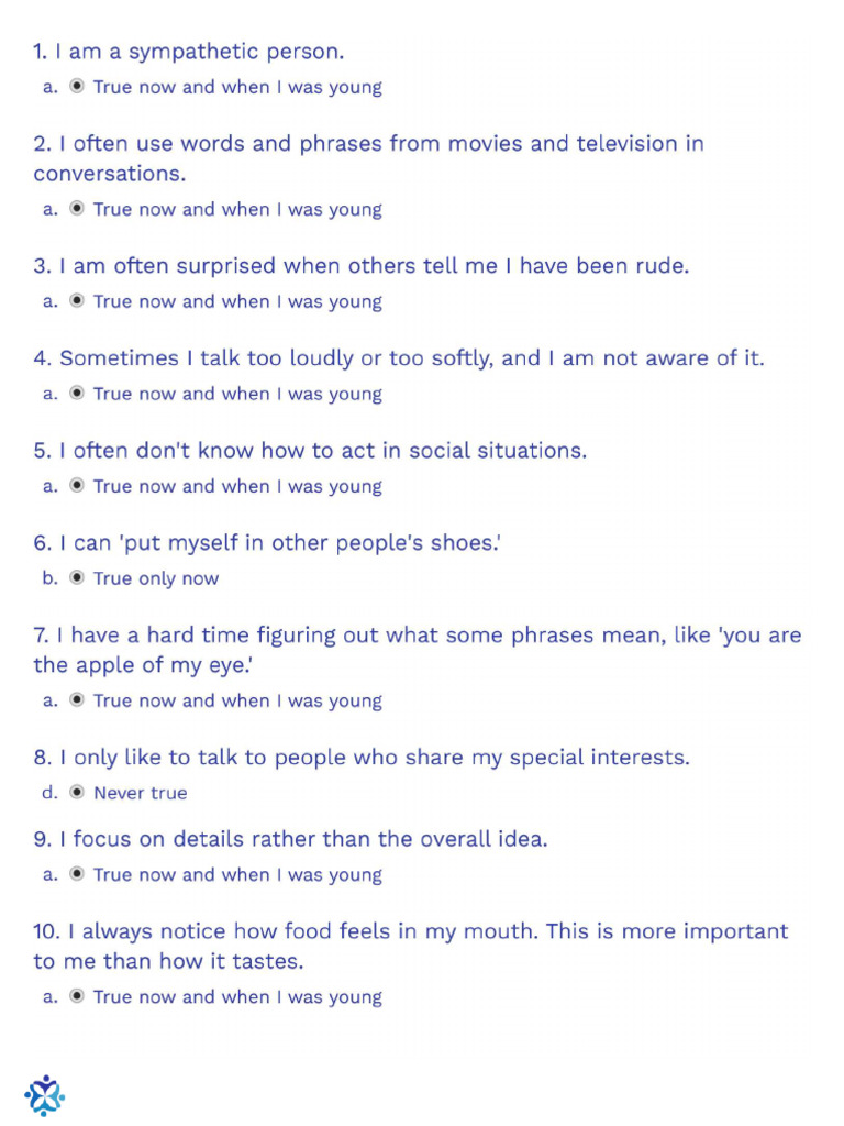 RAADS-R Autism Assessment Tool | PDF