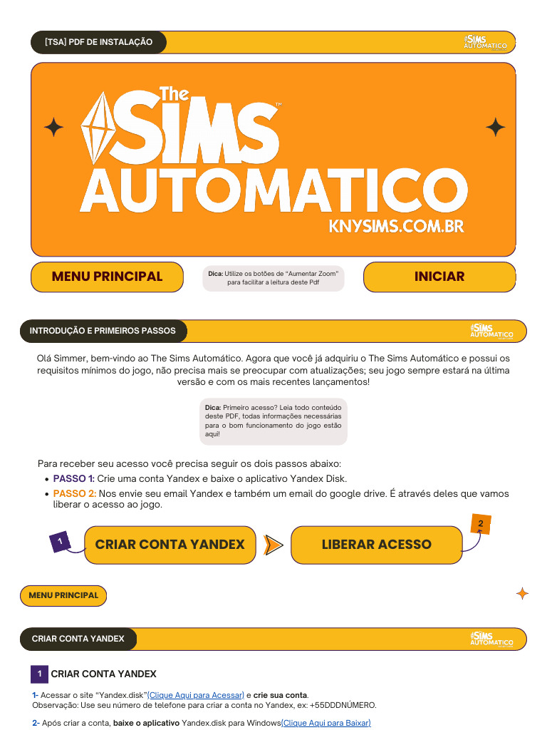 Guia de Instalação do The Sims Automático | PDF | Software de aplicação ...