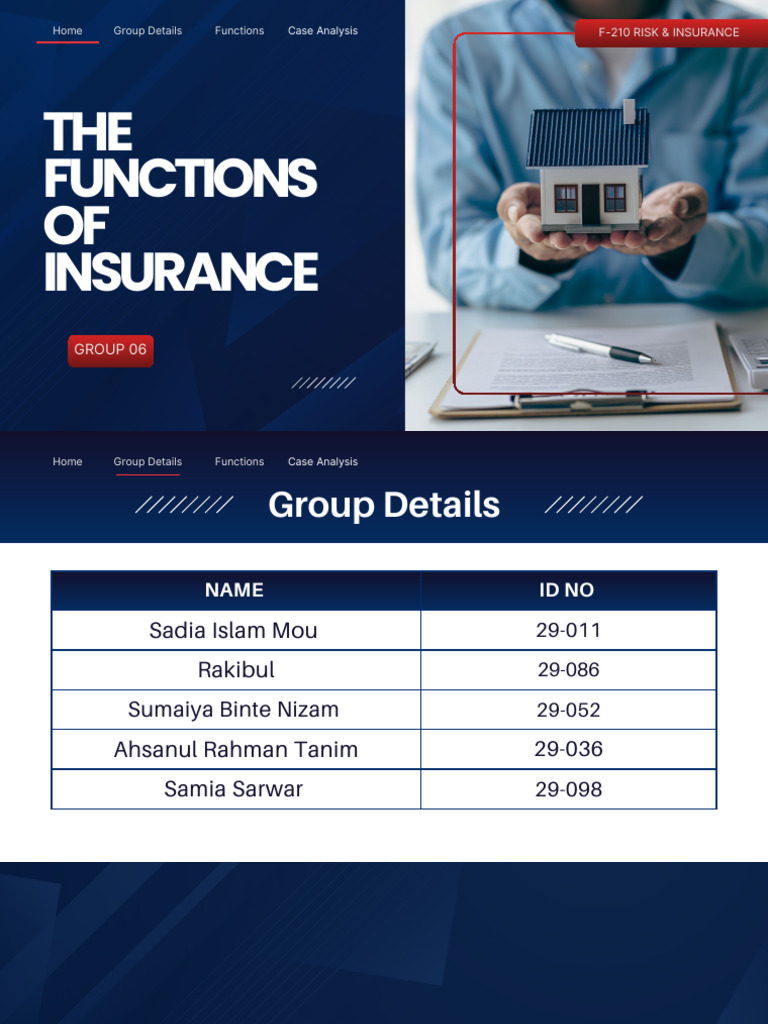 Functions of Insurance Explained | PDF | Insurance | Life Insurance